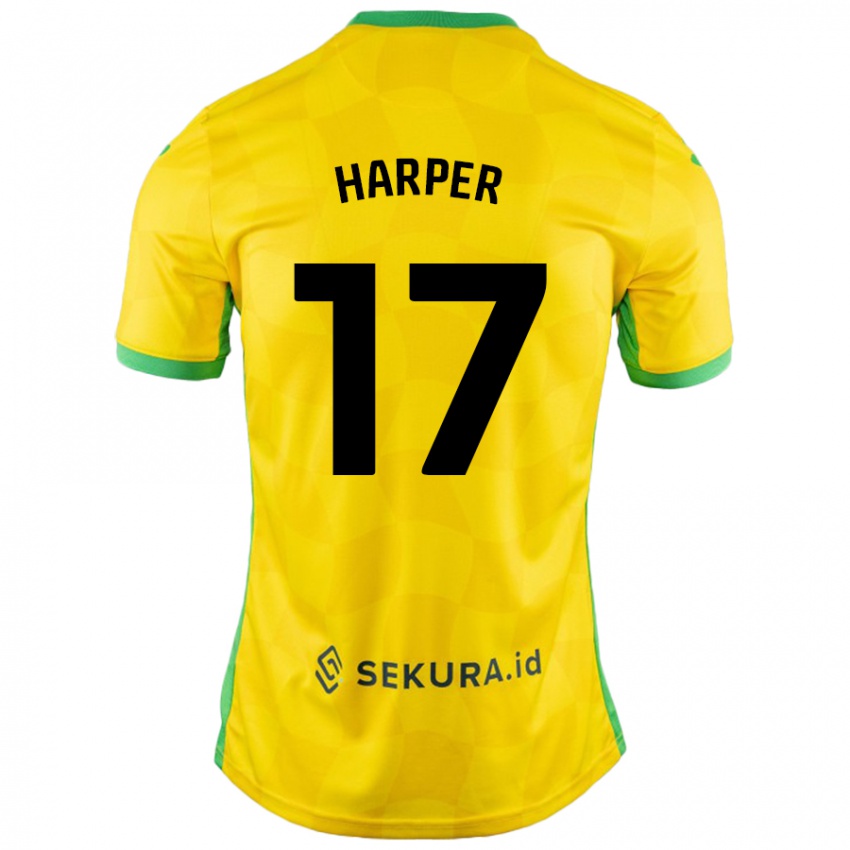 Kinder Jess Harper #17 Gelb Grün Heimtrikot Trikot 2024/25 T-Shirt Schweiz