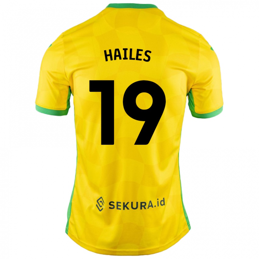 Kinder Lauren Hailes #19 Gelb Grün Heimtrikot Trikot 2024/25 T-Shirt Schweiz