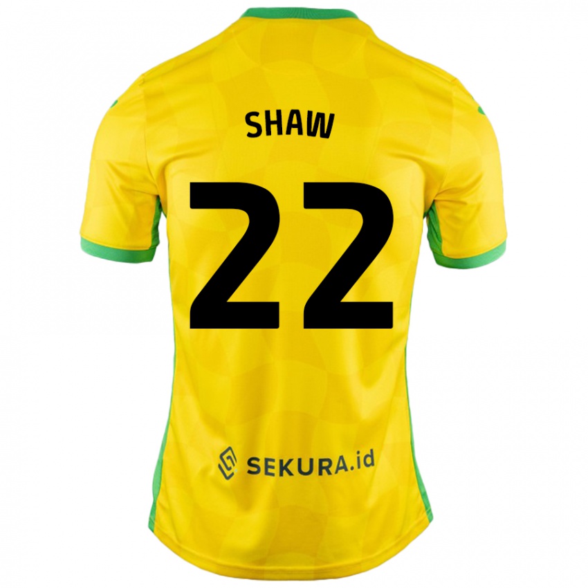 Kinder Shannon Shaw #22 Gelb Grün Heimtrikot Trikot 2024/25 T-Shirt Schweiz