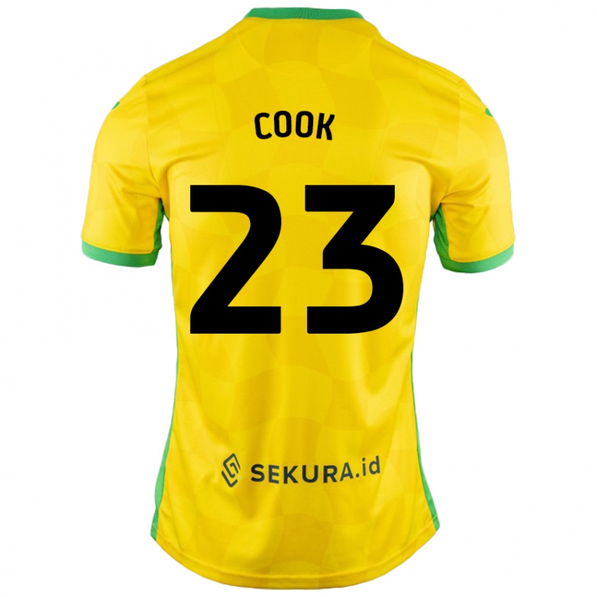 Kinder Olivia Cook #23 Gelb Grün Heimtrikot Trikot 2024/25 T-Shirt Schweiz