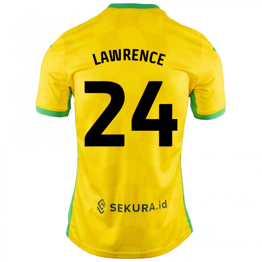 Kinder Rachel Lawrence #24 Gelb Grün Heimtrikot Trikot 2024/25 T-Shirt Schweiz