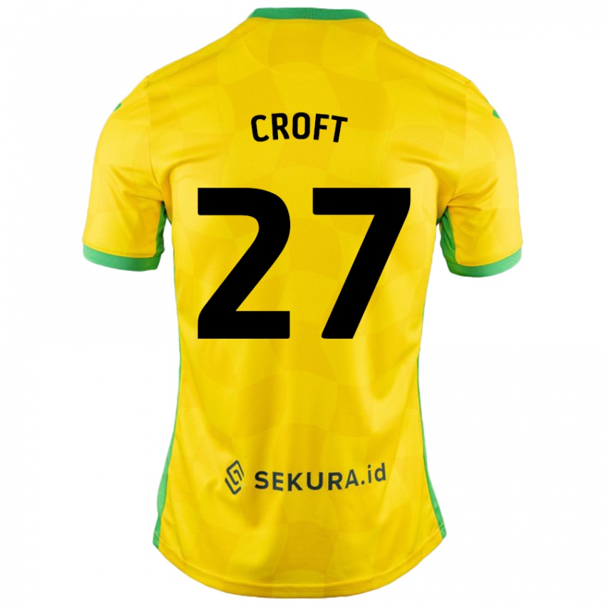 Kinder Mary Croft #27 Gelb Grün Heimtrikot Trikot 2024/25 T-Shirt Schweiz