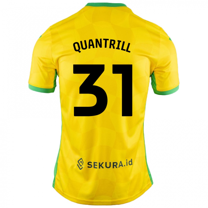 Kinder Sarah Quantrill #31 Gelb Grün Heimtrikot Trikot 2024/25 T-Shirt Schweiz