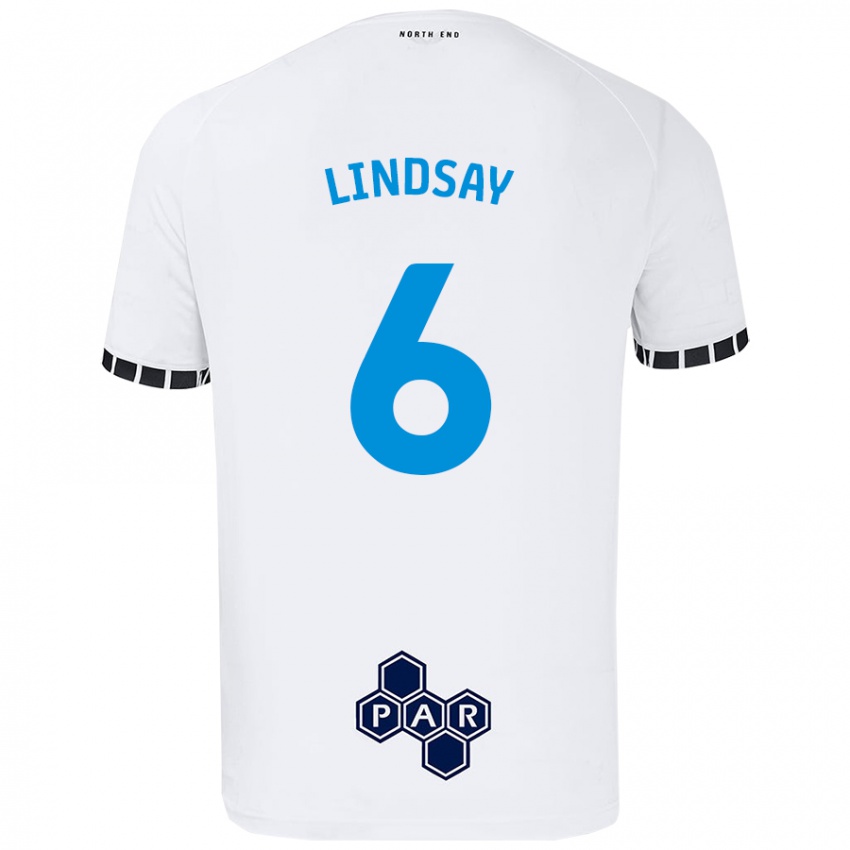 Enfant Maillot Liam Lindsay #6 Blanc Tenues Domicile 2024/25 T-Shirt Suisse