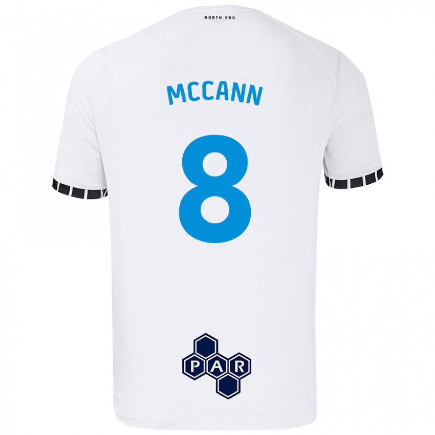 Enfant Maillot Ali Mccann #8 Blanc Tenues Domicile 2024/25 T-Shirt Suisse