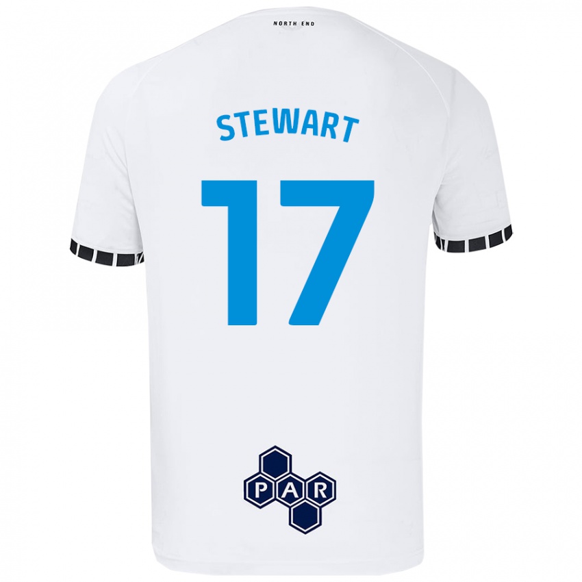 Enfant Maillot Layton Stewart #17 Blanc Tenues Domicile 2024/25 T-Shirt Suisse