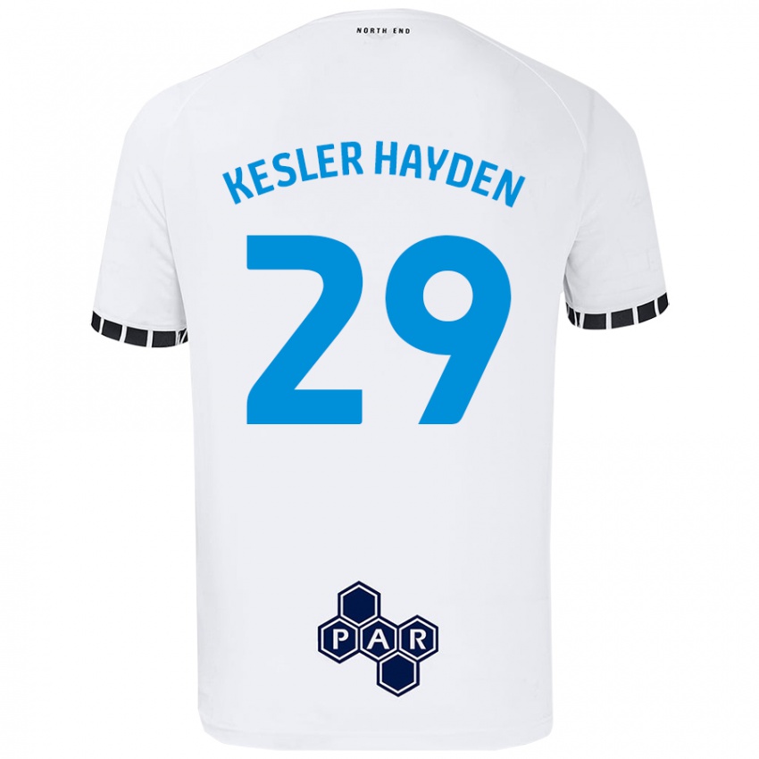 Enfant Maillot Kaine Kesler-Hayden #29 Blanc Tenues Domicile 2024/25 T-Shirt Suisse