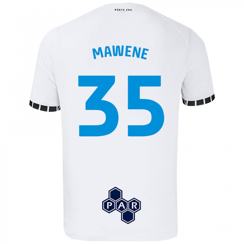 Enfant Maillot Noah Mawene #35 Blanc Tenues Domicile 2024/25 T-Shirt Suisse