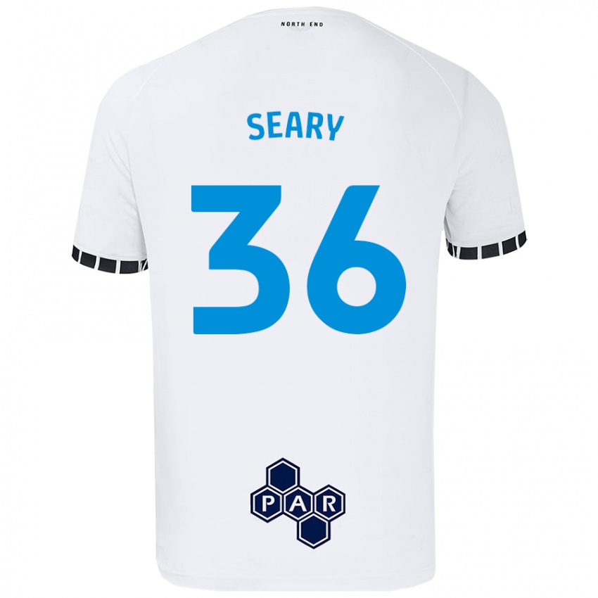 Enfant Maillot Josh Seary #36 Blanc Tenues Domicile 2024/25 T-Shirt Suisse