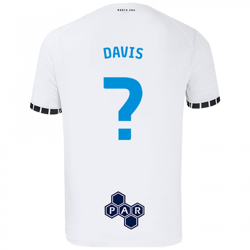 Enfant Maillot Tommy Davis #0 Blanc Tenues Domicile 2024/25 T-Shirt Suisse