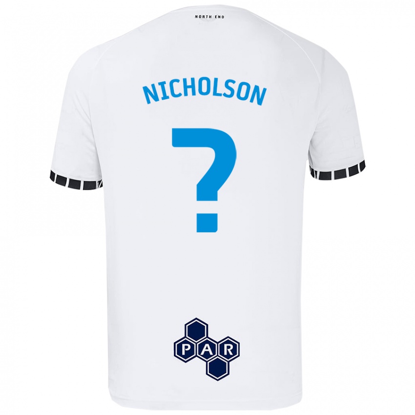 Enfant Maillot Joseph Nicholson #0 Blanc Tenues Domicile 2024/25 T-Shirt Suisse