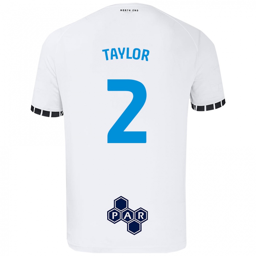 Enfant Maillot Alex Taylor #2 Blanc Tenues Domicile 2024/25 T-Shirt Suisse