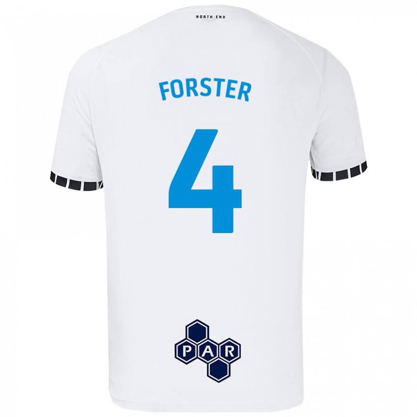 Enfant Maillot Hannah Forster #4 Blanc Tenues Domicile 2024/25 T-Shirt Suisse