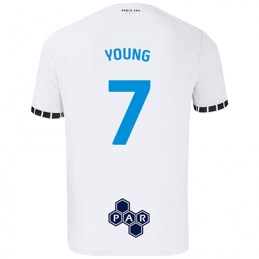 Enfant Maillot Danielle Young #7 Blanc Tenues Domicile 2024/25 T-Shirt Suisse