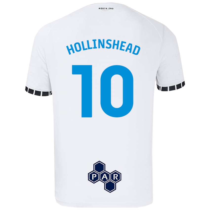 Enfant Maillot Emily Hollinshead #10 Blanc Tenues Domicile 2024/25 T-Shirt Suisse