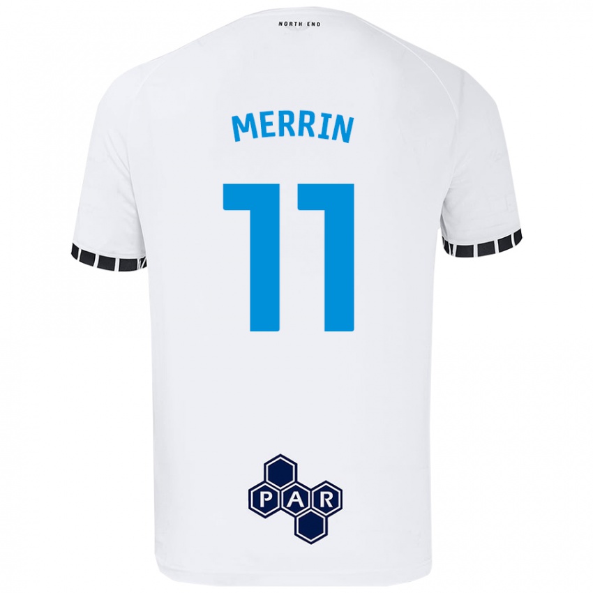 Enfant Maillot Laura Merrin #11 Blanc Tenues Domicile 2024/25 T-Shirt Suisse