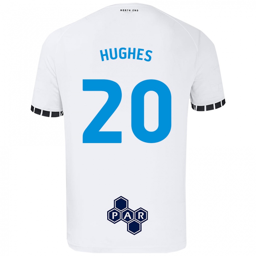 Enfant Maillot Amy Hughes #20 Blanc Tenues Domicile 2024/25 T-Shirt Suisse