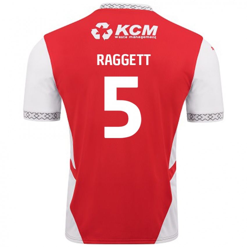 Kinder Sean Raggett #5 Rot Weiß Heimtrikot Trikot 2024/25 T-Shirt Schweiz