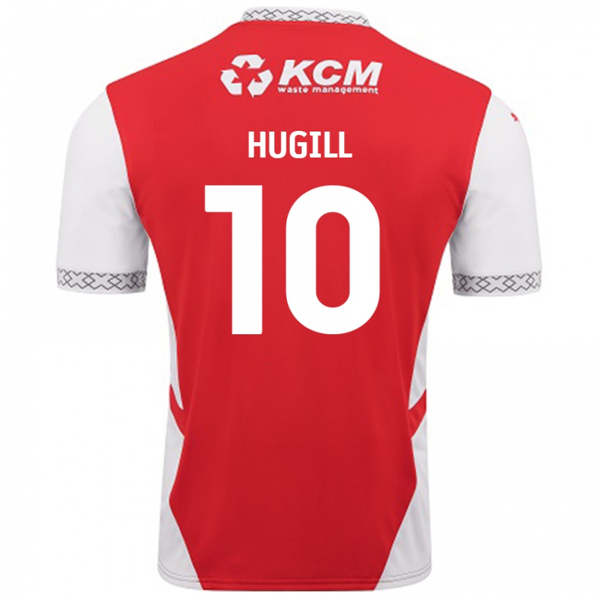 Kinder Jordan Hugill #10 Rot Weiß Heimtrikot Trikot 2024/25 T-Shirt Schweiz