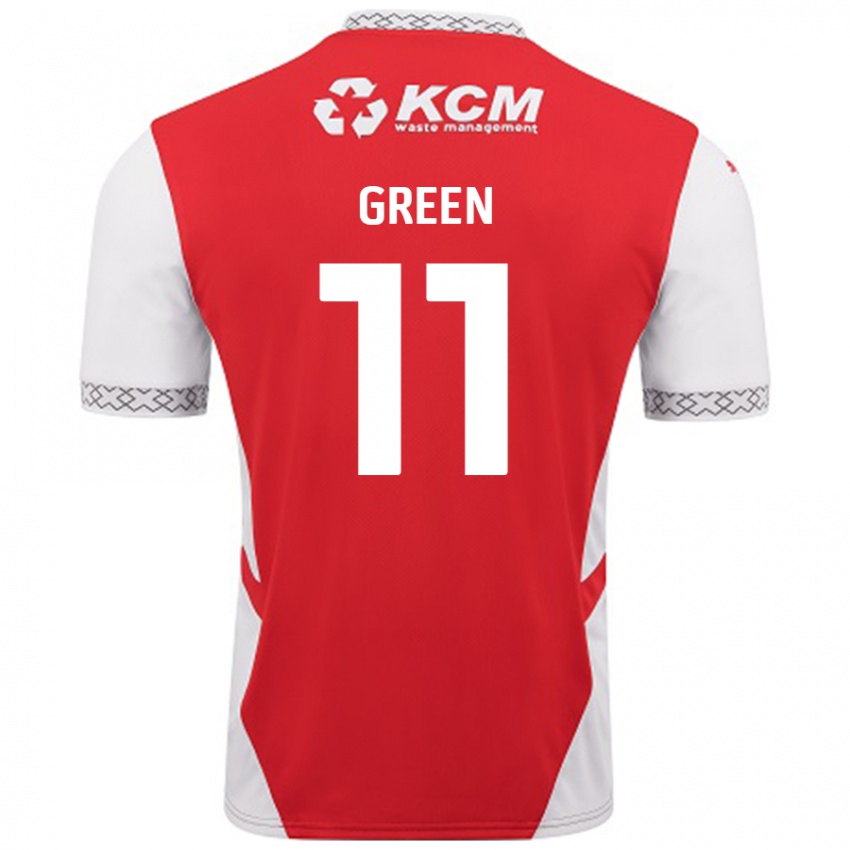 Kinder Andre Green #11 Rot Weiß Heimtrikot Trikot 2024/25 T-Shirt Schweiz