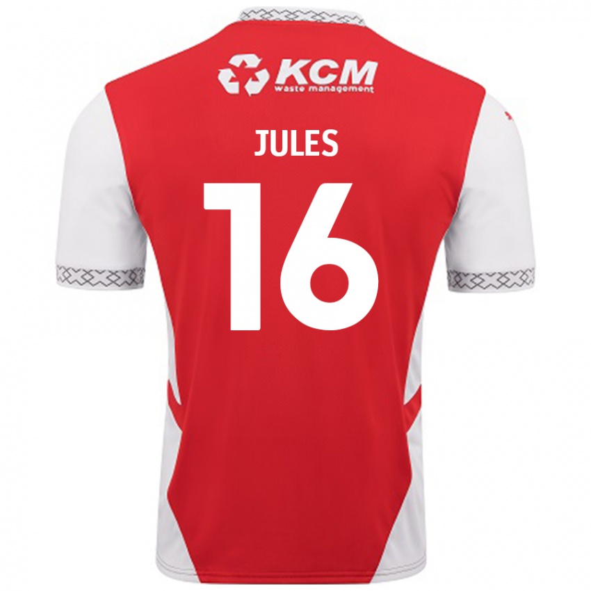 Kinder Zak Jules #16 Rot Weiß Heimtrikot Trikot 2024/25 T-Shirt Schweiz