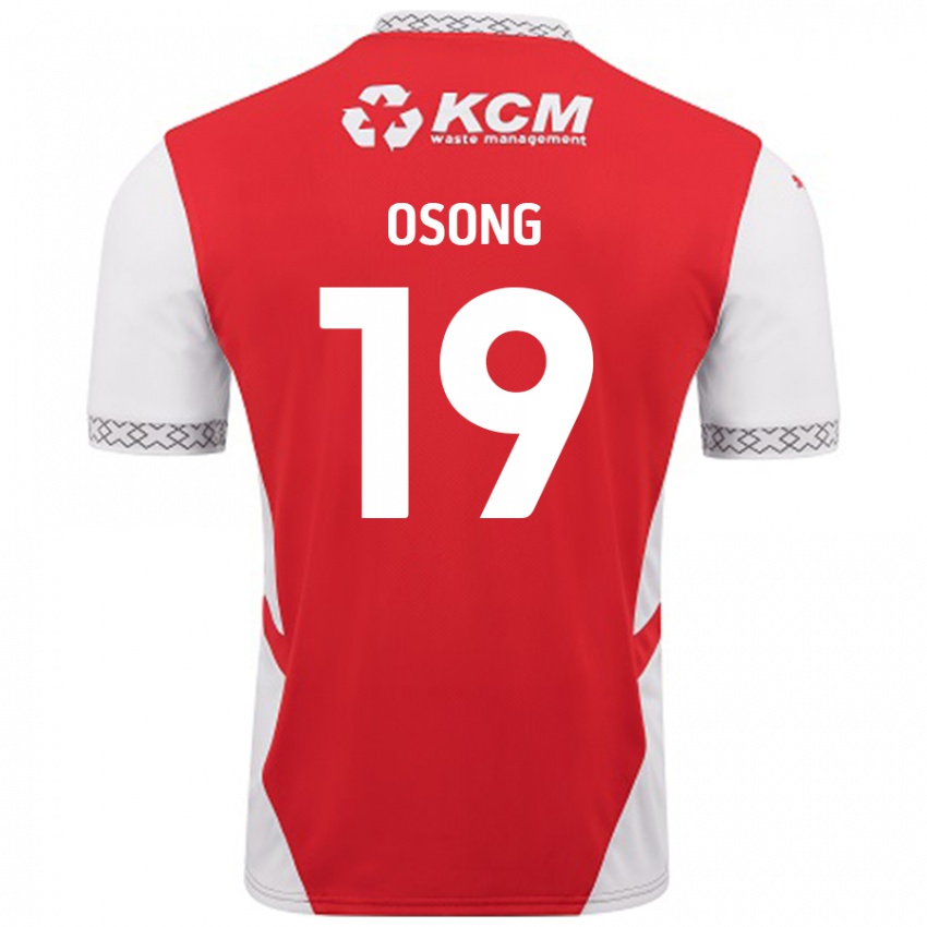 Kinder Detlef Esapa Osong #19 Rot Weiß Heimtrikot Trikot 2024/25 T-Shirt Schweiz