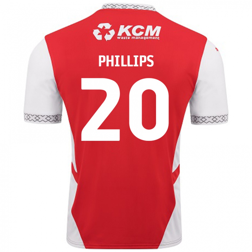 Kinder Dillon Phillips #20 Rot Weiß Heimtrikot Trikot 2024/25 T-Shirt Schweiz