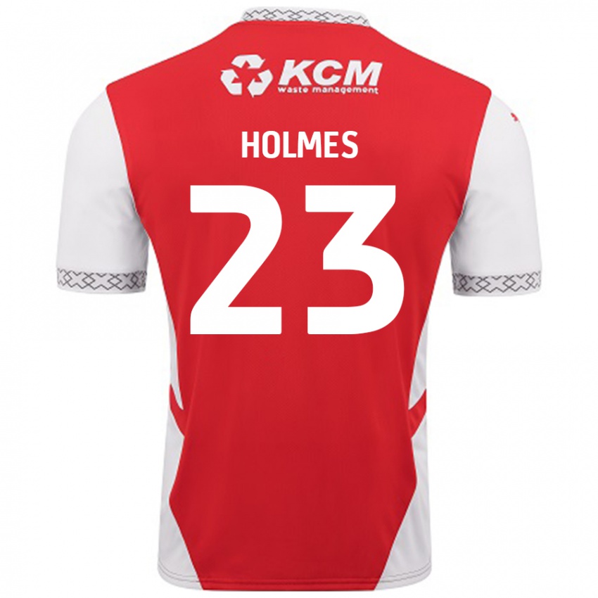 Kinder Jack Holmes #23 Rot Weiß Heimtrikot Trikot 2024/25 T-Shirt Schweiz