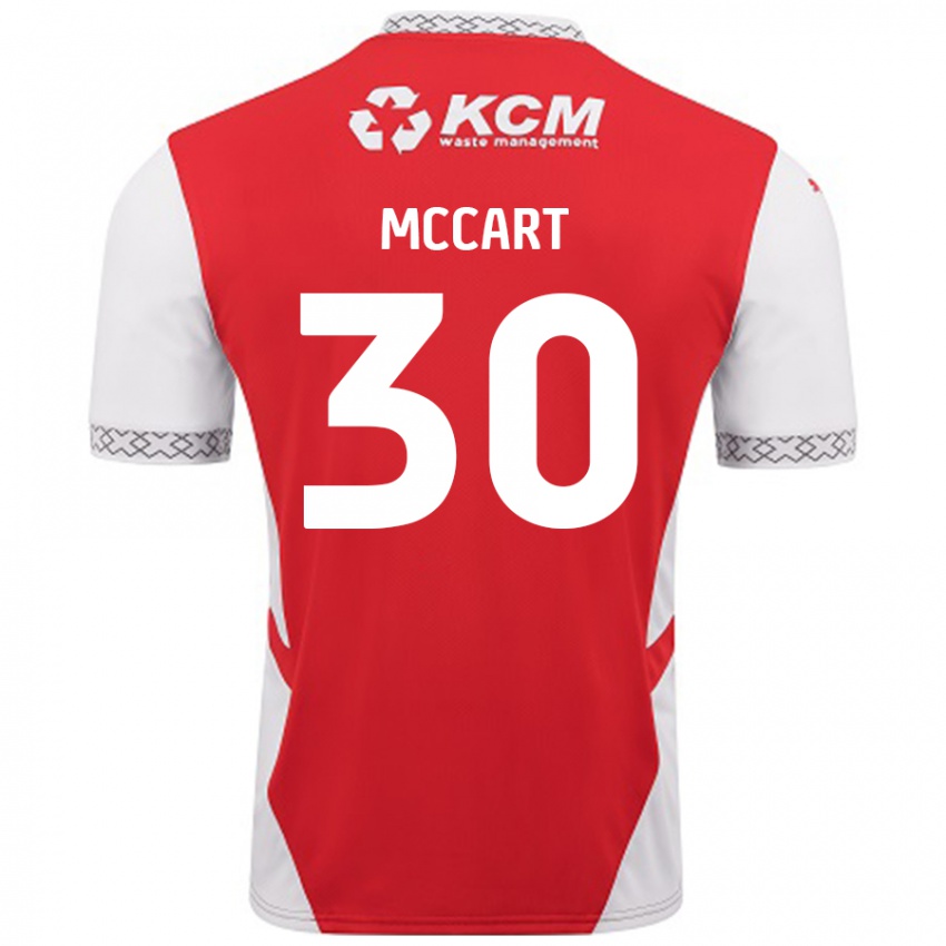 Kinder Jamie Mccart #30 Rot Weiß Heimtrikot Trikot 2024/25 T-Shirt Schweiz