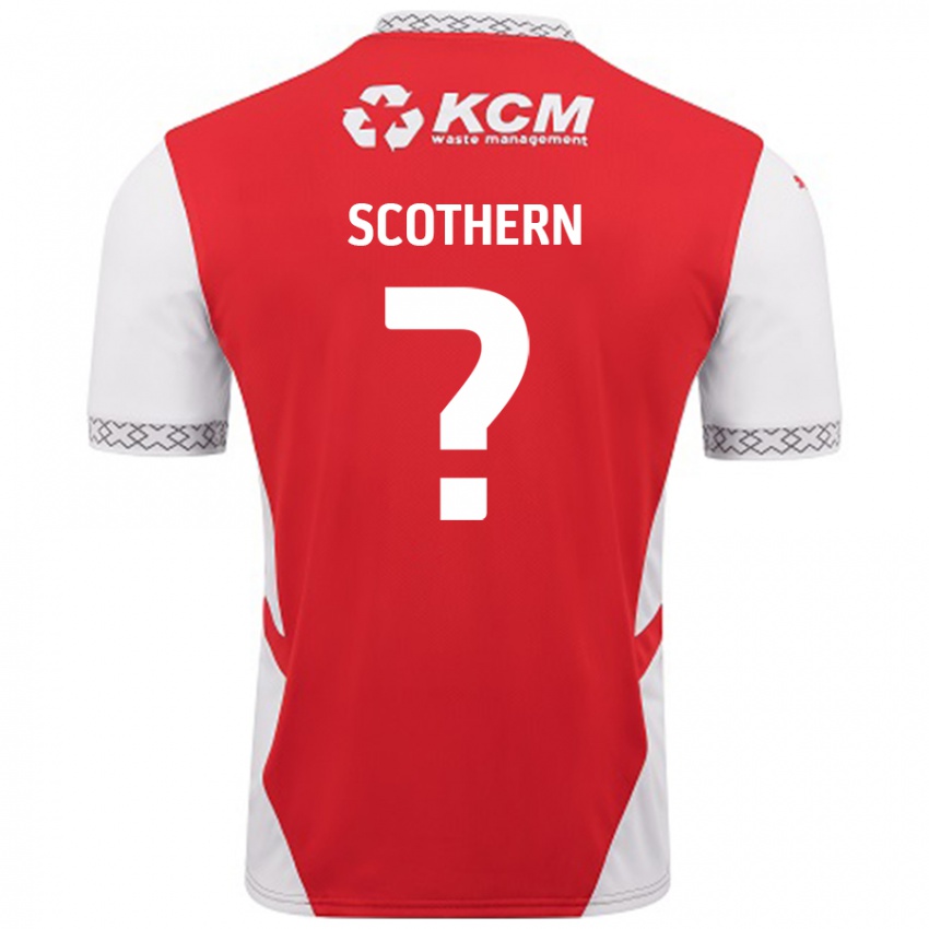 Kinder Ben Scothern #0 Rot Weiß Heimtrikot Trikot 2024/25 T-Shirt Schweiz