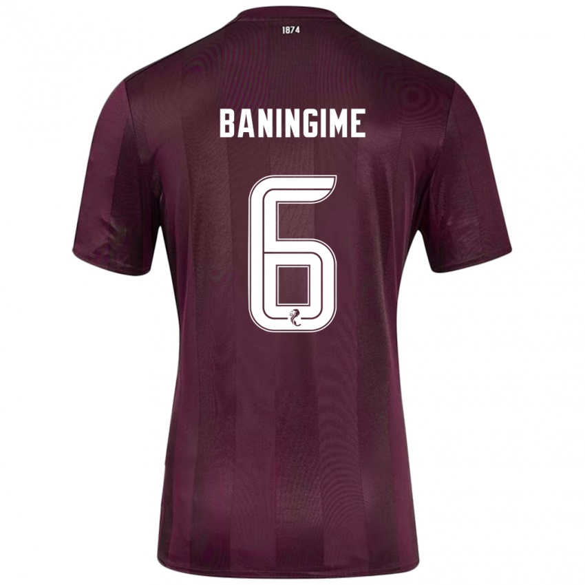 Kinder Beni Baningime #6 Burgundrot Heimtrikot Trikot 2024/25 T-Shirt Schweiz