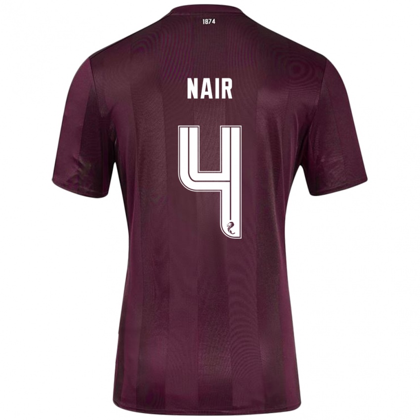 Kinder Kenzi Nair #4 Burgundrot Heimtrikot Trikot 2024/25 T-Shirt Schweiz