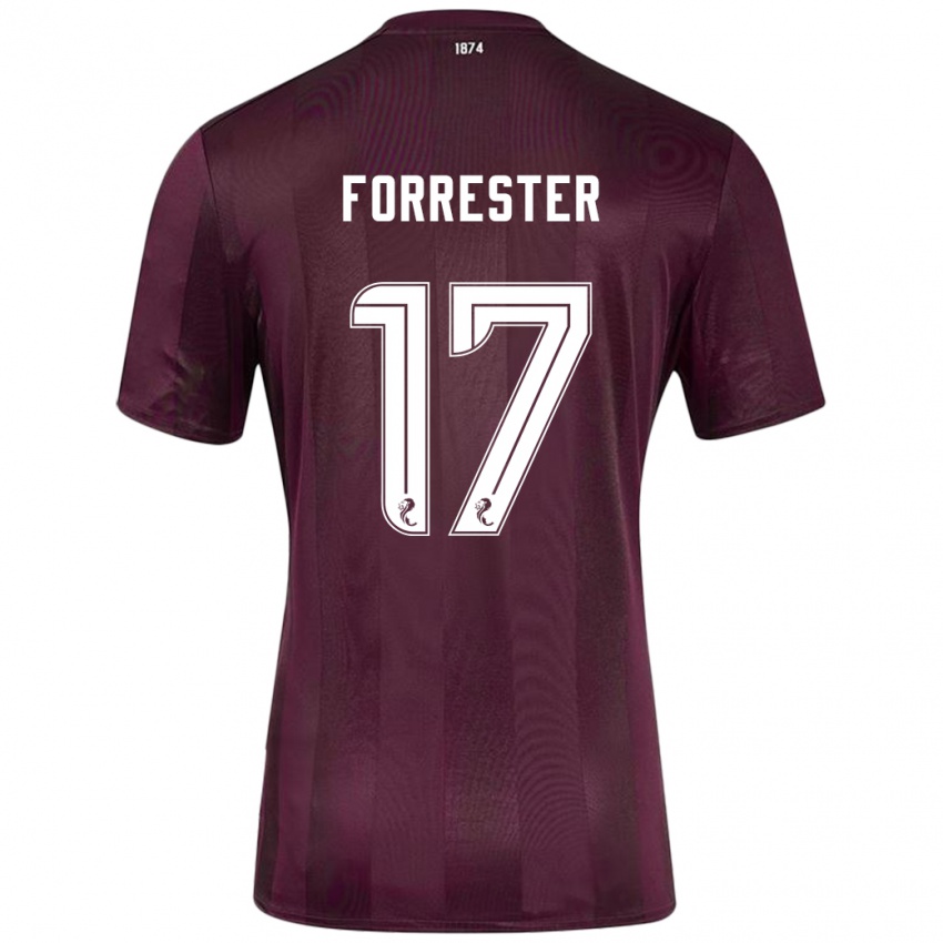 Kinder Adam Forrester #17 Burgundrot Heimtrikot Trikot 2024/25 T-Shirt Schweiz