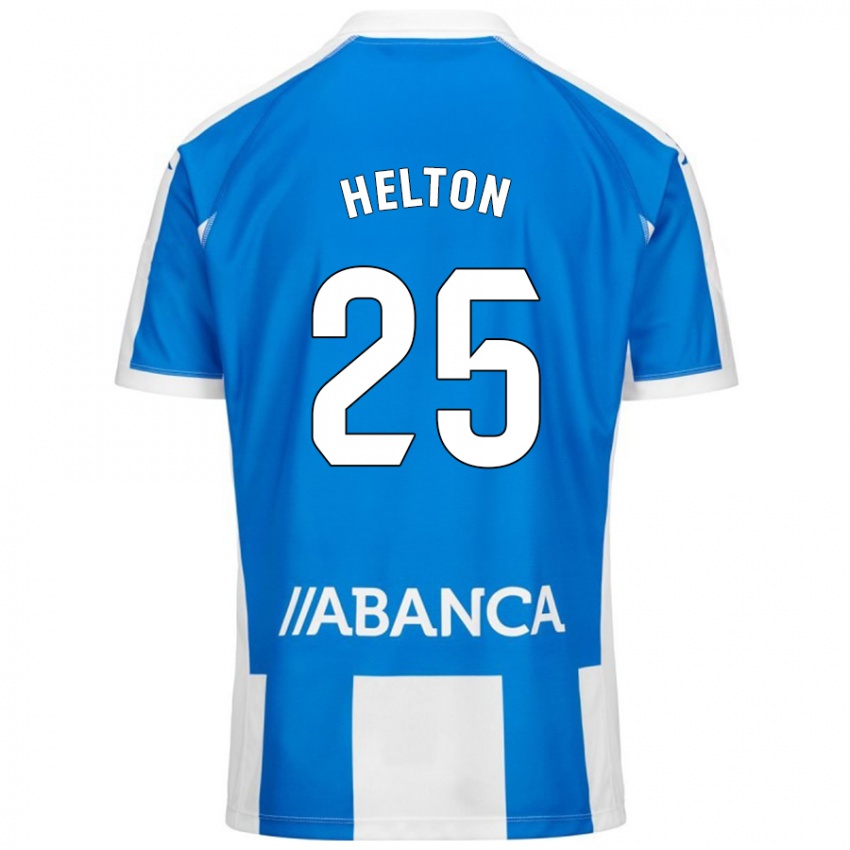 Enfant Maillot Helton Leite #25 Bleu Blanc Tenues Domicile 2024/25 T-Shirt Suisse