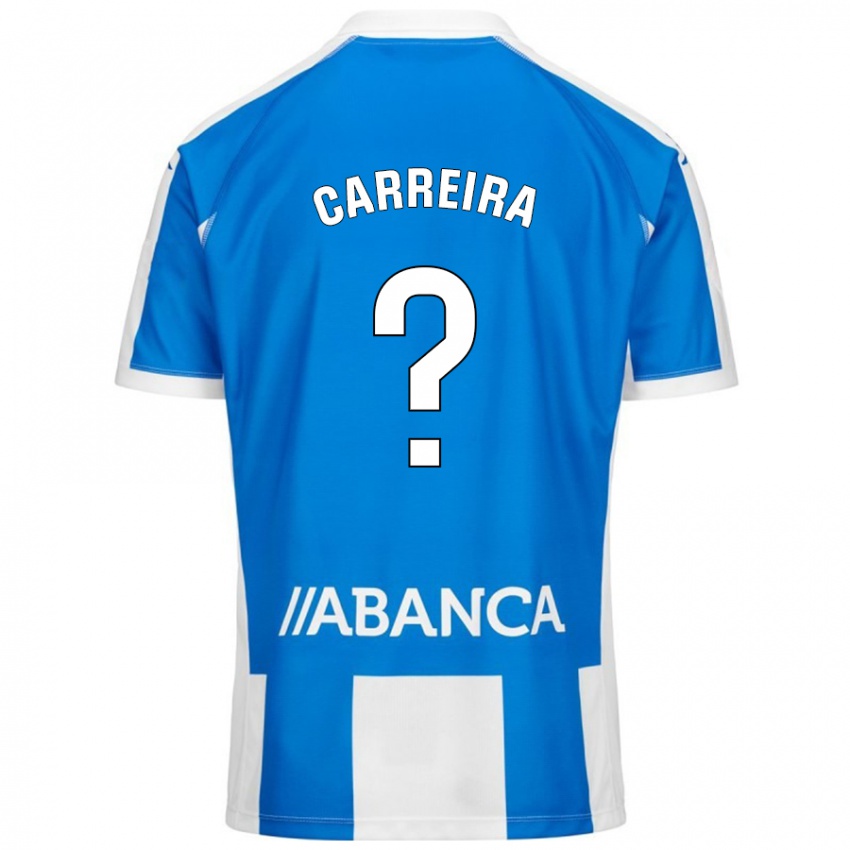 Kinder David Carreira #0 Blau Weiß Heimtrikot Trikot 2024/25 T-Shirt Schweiz