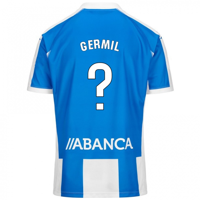 Enfant Maillot Darío Germil #0 Bleu Blanc Tenues Domicile 2024/25 T-Shirt Suisse