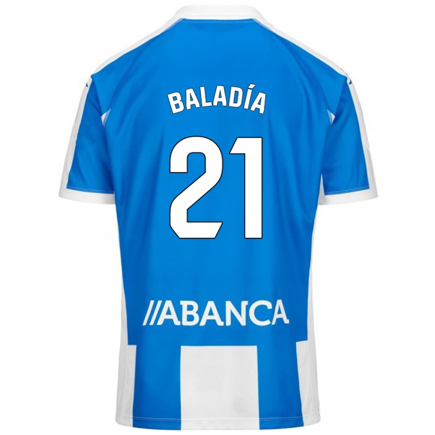 Enfant Maillot Álvaro Baladía #21 Bleu Blanc Tenues Domicile 2024/25 T-Shirt Suisse