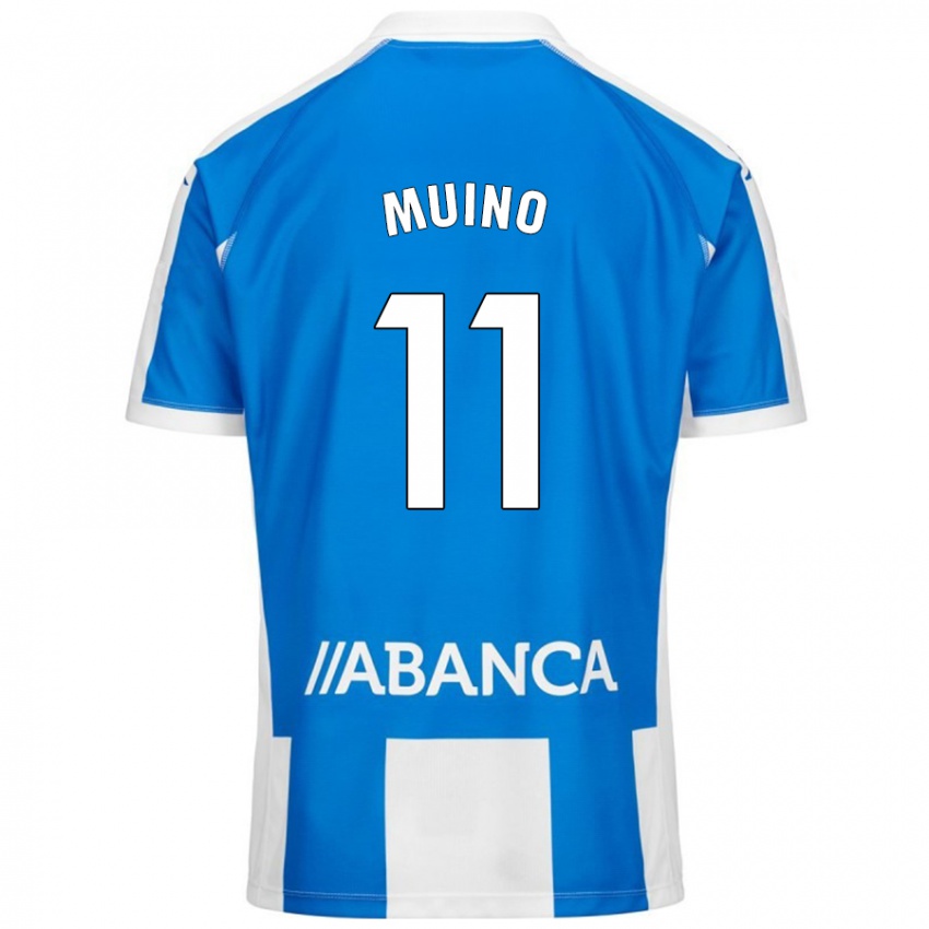 Enfant Maillot Rosalía Muiño #11 Bleu Blanc Tenues Domicile 2024/25 T-Shirt Suisse