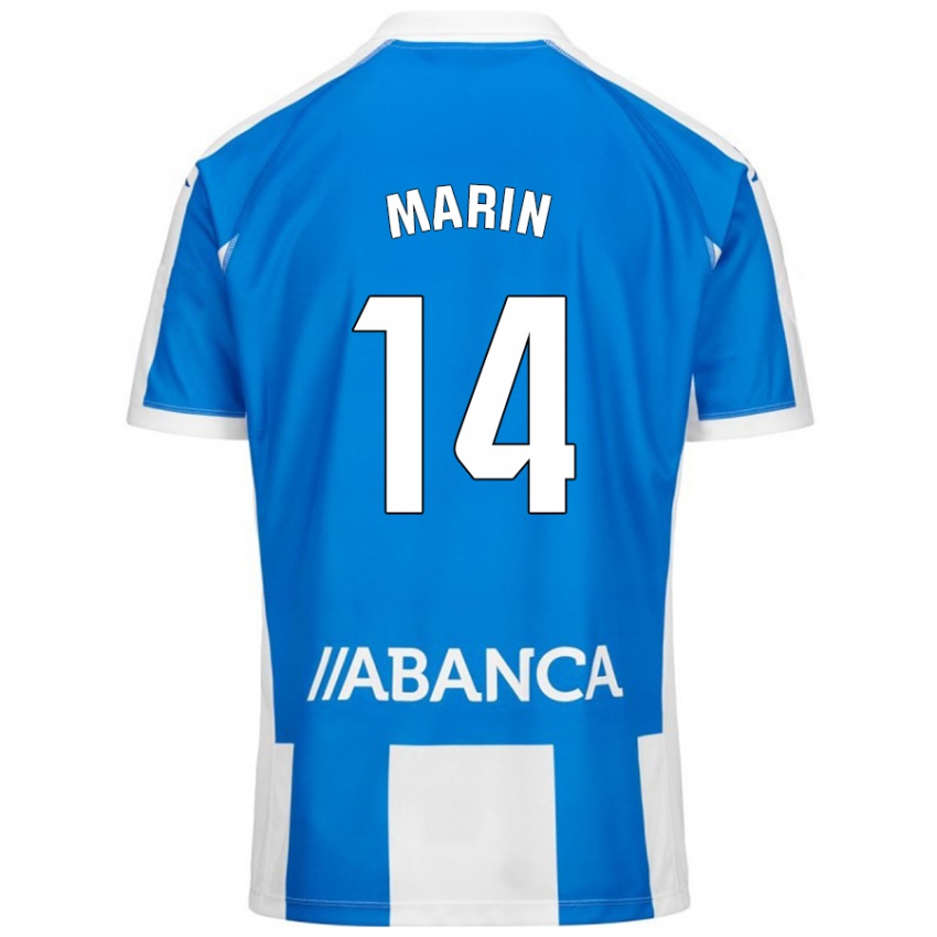 Kinder Ainhoa Marín #14 Blau Weiß Heimtrikot Trikot 2024/25 T-Shirt Schweiz