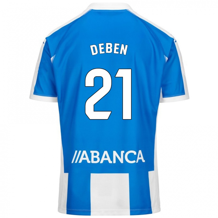 Kinder Sara Debén #21 Blau Weiß Heimtrikot Trikot 2024/25 T-Shirt Schweiz