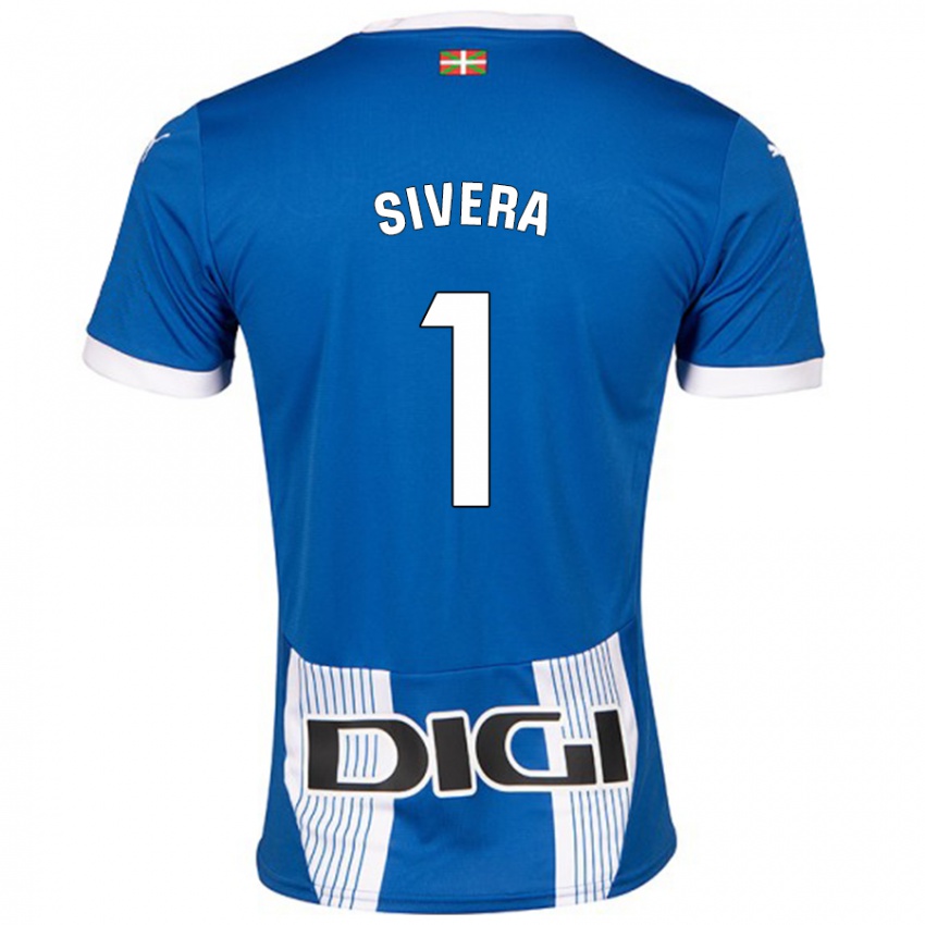 Enfant Maillot Antonio Sivera #1 Bleu Tenues Domicile 2024/25 T-Shirt Suisse