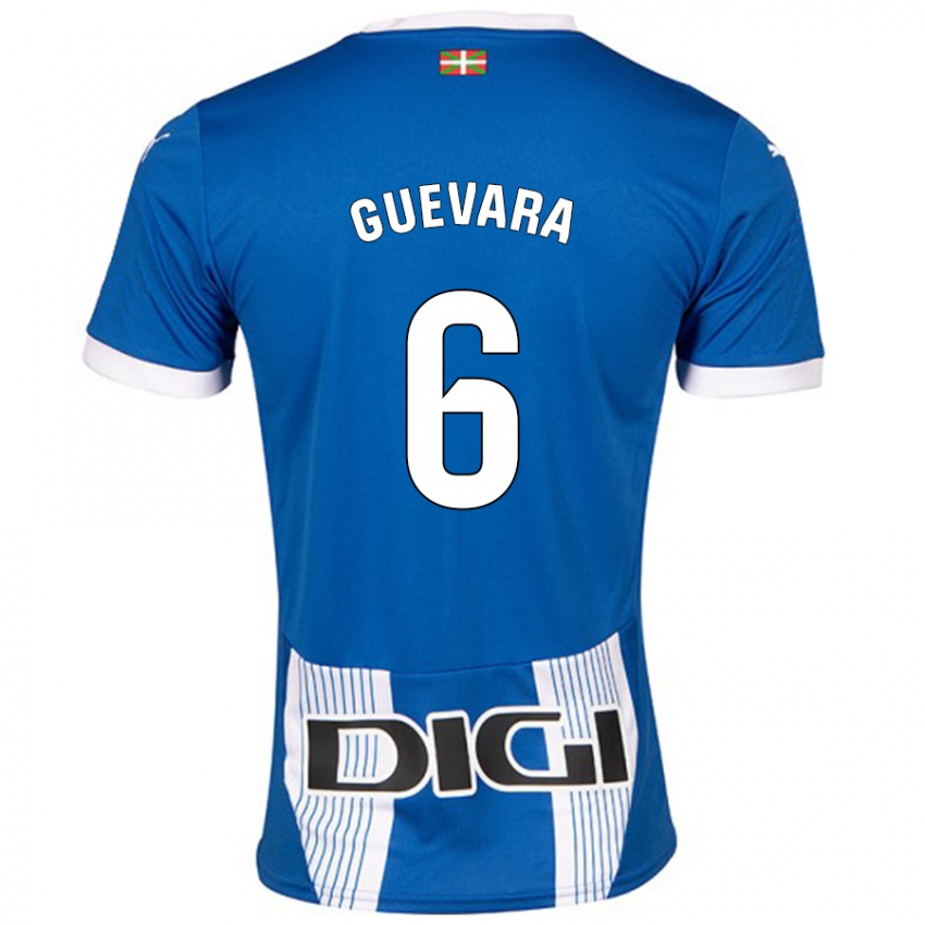 Enfant Maillot Ander Guevara #6 Bleu Tenues Domicile 2024/25 T-Shirt Suisse