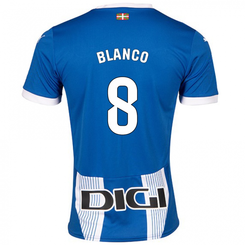 Enfant Maillot Antonio Blanco #8 Bleu Tenues Domicile 2024/25 T-Shirt Suisse