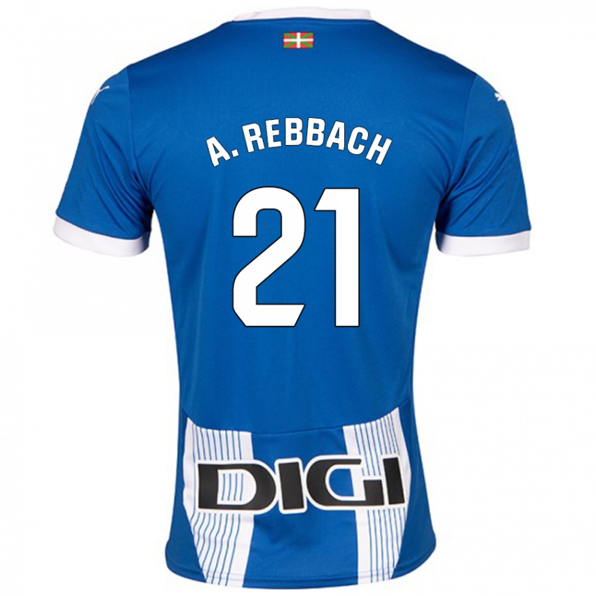 Enfant Maillot Abde Rebbach #21 Bleu Tenues Domicile 2024/25 T-Shirt Suisse