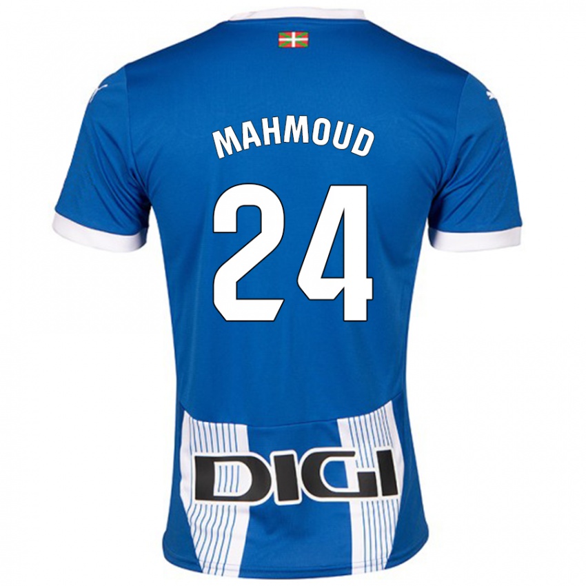 Enfant Maillot Abdallahi Mahmoud #24 Bleu Tenues Domicile 2024/25 T-Shirt Suisse