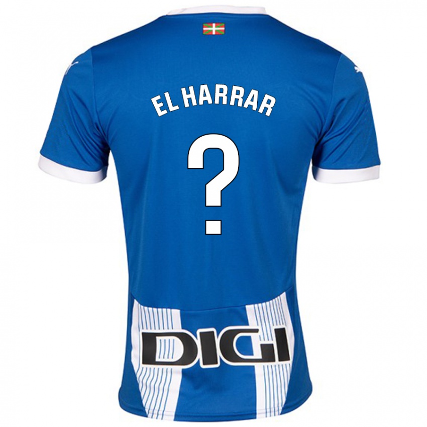 Enfant Maillot Mohamed El Harrar #0 Bleu Tenues Domicile 2024/25 T-Shirt Suisse