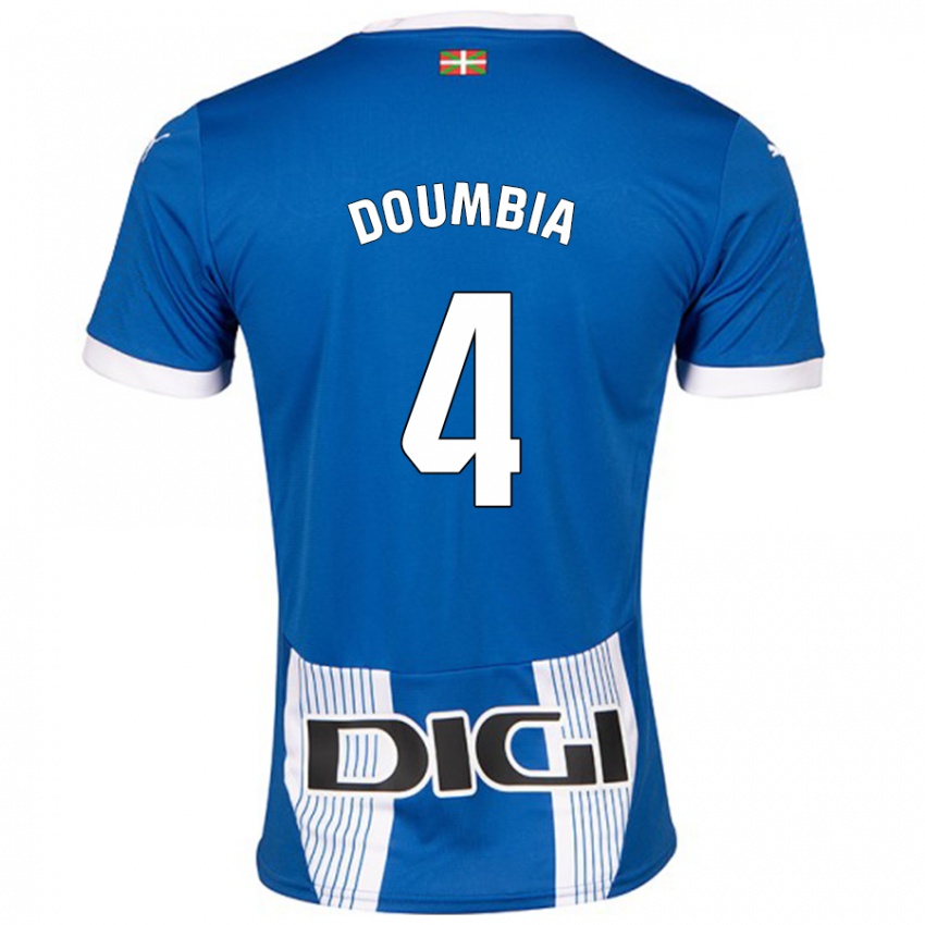 Enfant Maillot Daouda Doumbia #4 Bleu Tenues Domicile 2024/25 T-Shirt Suisse