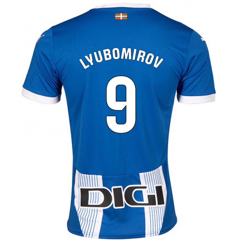 Enfant Maillot Daniel Lyubomirov #9 Bleu Tenues Domicile 2024/25 T-Shirt Suisse