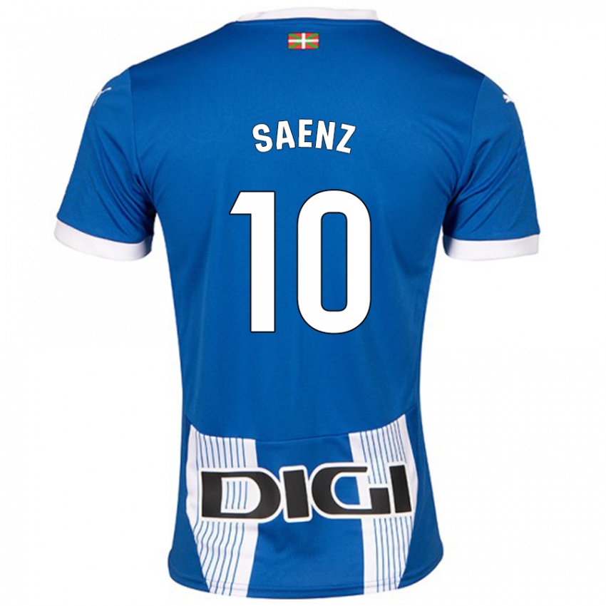 Enfant Maillot Iñaki Saenz #10 Bleu Tenues Domicile 2024/25 T-Shirt Suisse