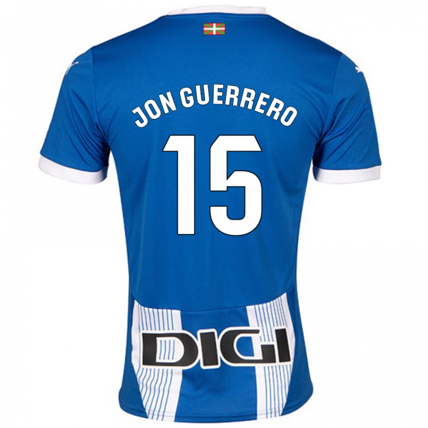 Enfant Maillot Julen Jon Guerrero #15 Bleu Tenues Domicile 2024/25 T-Shirt Suisse